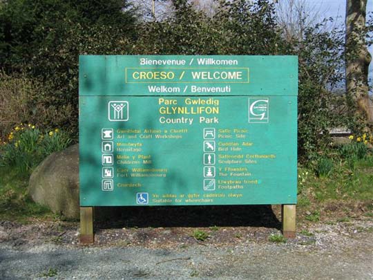 photograph of a country park information board